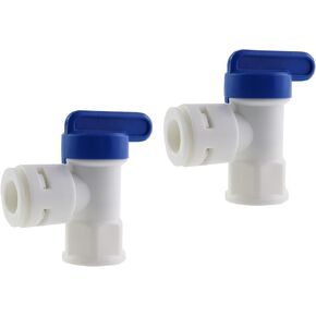 2PCS 1/4inch Thread to 3/8inch Port Pressure Tank Ball Valve Food Beverage POM Port For Water Purification Reverse Osmosis System Water Storage Tank Quick Connect Tank Ball Valve in Saudi Arabia