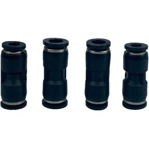 موصل أنابيب الغاز البلاستيكي الأسود Pu8mm المقابس السريعة المستقيمة الهوائية PG8-6 تخفيض القطر 1 قطعة (PG16-12) in Kuwait