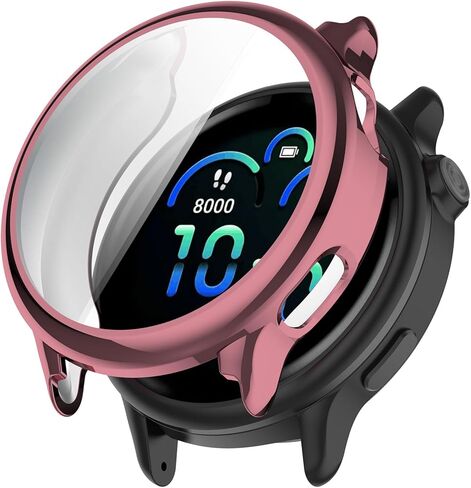 حافظة واقي الشاشة FitTurn متوافقة مع Garmin Vivoactive 6، حافظة ناعمة ومرنة من مادة TPU مقاومة للصدمات، غطاء حماية كامل واقي ممتص للصدمات لساعة Vivoactive 6 الذكية in Saudi Arabia