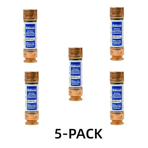 5-Pack New ECNR-50 ECNR-50A 250Vac Time Delay Fuse,ECNR50 Current Limiting Class RK5 Cartridge Fuse in Saudi Arabia