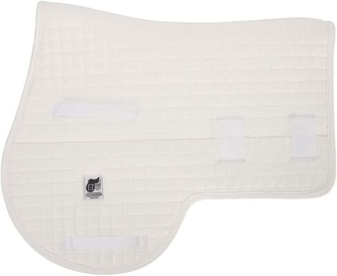 Schneiders E-Z View Pin-On Wither Relief Quilted Hunter Horse Saddle Pad | English Contoured Pad for Higher-Withered Horses | Show-Ready Comfort and Style | Color White in Saudi Arabia
