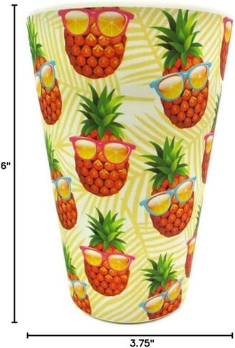 TINYMILLS Pineapple with Cool Sunglasses 14oz Travel Mug - Eco-Friendly Reusable Plant Fiber Travel Mug Birthday Gift Stocking Stuffer Teacher Coach Gift in Saudi Arabia