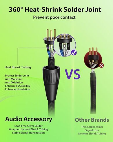 كابلات Pro Star Quad XLR بطول 6 أقدام، موصلات Neutrik REAN ذات الدبوس الذهبي، 19AWG OFC، 100% OFC مضفر ودرع الرقائق المعدنية، كابل ميكروفون متوازن من النايلون المقوى بالكيفلار لميكروفون Shure in Saudi Arabia