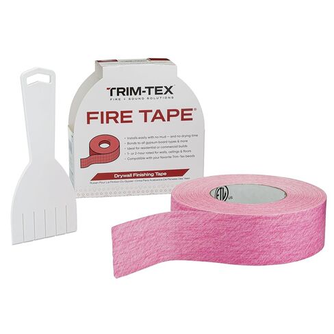 Trim-Tex Fire Tape | 250' Roll | Time Saving Install - No Mud Required | 1- & 2-Hour Rated Drywall Firestopping Tape | Model 990 | Made in USA in Saudi Arabia