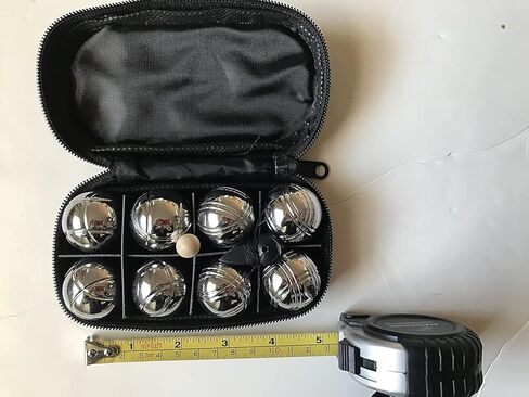 قائمة BuyBocceBalls - مجموعة 8 كرات 35 مم معدنية صغيرة من لعبة البوتشي/البيتانك مع حقيبة زرقاء - فردية in Kuwait