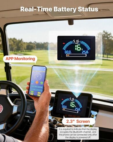 VEVOR 48V (51.2V) 52AH Lithium Golf Cart Battery, with 15A Charger, Lifepo4 Battery Kit, Built-in 100A BMS, with Bluetooth Mobile APP & Display Monitor, 4000 Cycles, for Golf Carts, Trolling Motors in Saudi Arabia