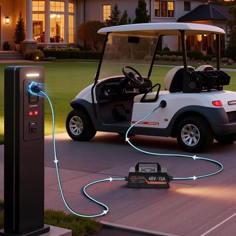 VEVOR 48V (51.2V) 52AH Lithium Golf Cart Battery, with 15A Charger, Lifepo4 Battery Kit, Built-in 100A BMS, with Bluetooth Mobile APP & Display Monitor, 4000 Cycles, for Golf Carts, Trolling Motors in Saudi Arabia