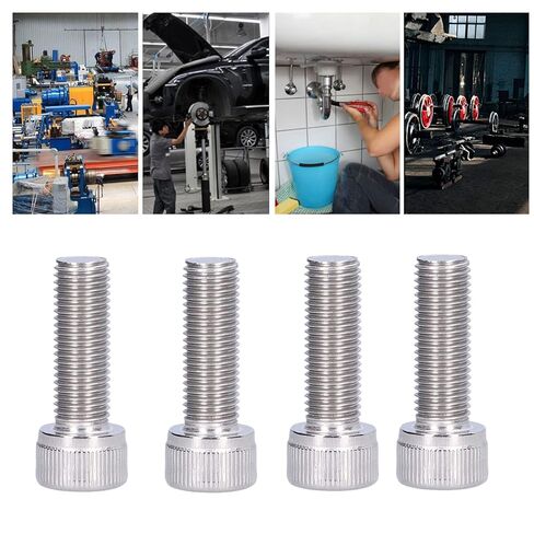 Walfront M10 Hex Socket Cap Screws 4Pcs A2-70 Stainless Steel 1.25mm Fine Pitch Fasteners for Automotive DIY and Construction Hardware (M10*30) in Saudi Arabia