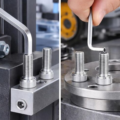 Walfront M10 Hex Socket Cap Screws 4Pcs A2-70 Stainless Steel 1.25mm Fine Pitch Fasteners for Automotive DIY and Construction Hardware (M10*30) in Saudi Arabia
