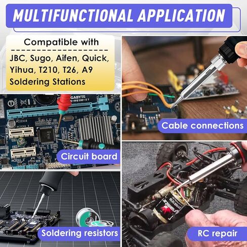 6 قطع C210-K/I/IS أطراف كاوية لحام متوافقة مع محطة لحام JBC/Sugo/Aifen/Quick/Yihua/T210/T26/A9، استبدال أطراف اللحام، تسخين سريع، الحد الأدنى من الطاقة المطلوبة 12 وات in Kuwait