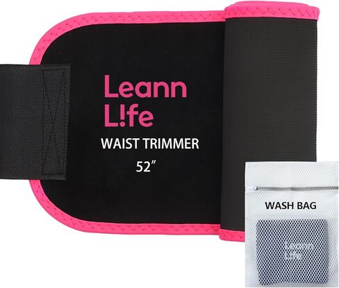 Leann L!fe Waist Trimmer Belt – One Size 52″ Fits All Women & Men, Premium Neoprene Sweat Waist Trainer for Workout & Fitness in Saudi Arabia
