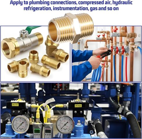 2PCS 1/2 Brass Nipple, 1/2" NPT Male X 1/2" NPT Male Pipe, Hex Brass Pipe, Males to Male Hose Adapter, for Low-Pressure and Medium-Pressure Pipes Connections in Saudi Arabia