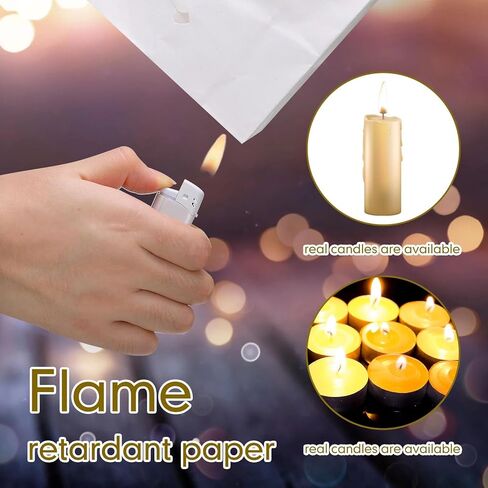 100 Pcs White Luminary Bags Flame Resistant Candle Bags Hearts Design Reusable Paper Lantern Bags Fire Retardant Candle Bags for Wedding Valentines Spring Engagement Event in Saudi Arabia
