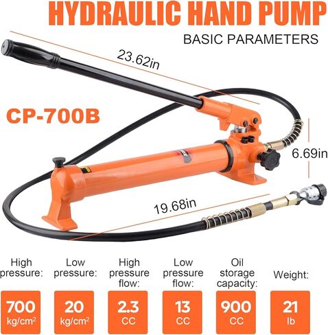 HZLZRZ CP-700 مضخة هيدروليكية مضخة يدوية مضخة يدوية هيدروليكية مضخة يدوية لبورتا باور وجاك (1000 رطل لكل بوصة مربعة) (HZ-700) in Kuwait