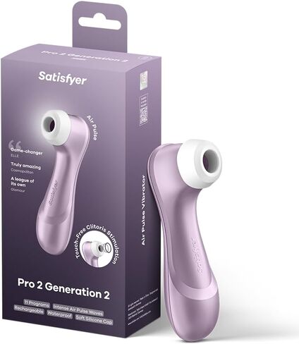Satisfyer Pro 2 محفز البظر بنبض الهواء - تقنية موجة الضغط لامتصاص البظر بدون ملامسة، مقاومة للماء، قابلة لإعادة الشحن (بنفسجي) in Saudi Arabia