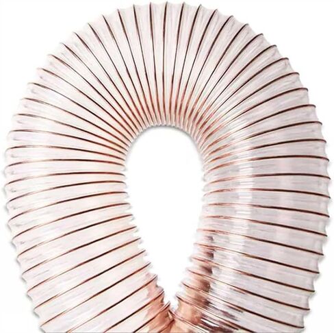 Industrial Air Duct PU Clear Polyurethane Pipe Flexible Ducting Hose 1M Suitable for All Seasons Inner Diameter 260MM Used in Ceramic Workshops,Wall Thickness 1.2mm in Saudi Arabia