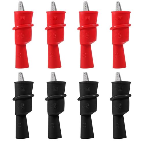 8PCS Multimeter Push on Alligator Clips Set Insulated Crocodile Clamps for Electrical Testing in Saudi Arabia