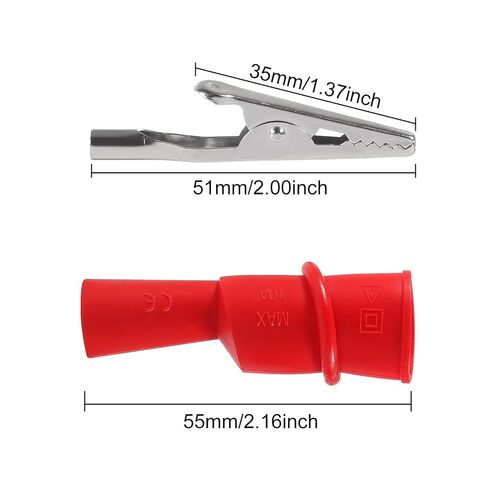 8PCS Multimeter Push on Alligator Clips Set Insulated Crocodile Clamps for Electrical Testing in Saudi Arabia