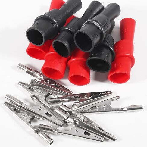 8PCS Multimeter Push on Alligator Clips Set Insulated Crocodile Clamps for Electrical Testing in Saudi Arabia