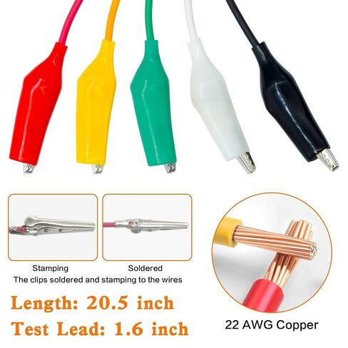 2000 Count Digital Multimeter and 10 Pieces Alligator Clips with Wires,for Electrical Testing, Circuit Connection, Electronic Experiments,Voltage Meter in Saudi Arabia