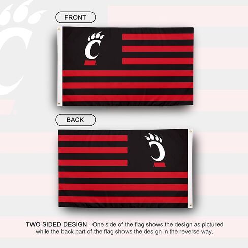 Desert Cactus University of Cincinnati Indoor and Outdoor 100% Polyester University Flag Banner, 3x5 Feet Bearcats (Nation) in Saudi Arabia