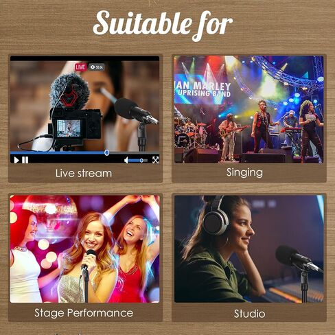 Xuhal 2 Pack Adjustable Height Microphone Tripod Stand Microphone Stand Adjustable Karaoke Mic Holder Speech Universal Floor Standing for Singing Live Stream Stage, Total Height 60" in Saudi Arabia