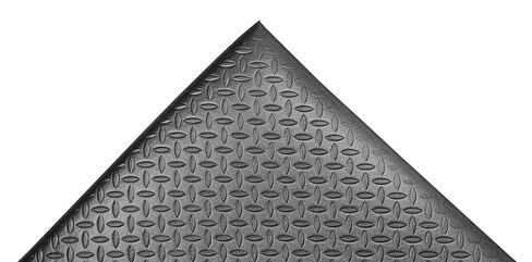 NoTrax 508 PVC Diamond Cushion Anti-Fatigue Floor Mat, 3' Width x 12' Length x 1/2" Thickness, Black in Saudi Arabia