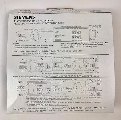 SIEMENS DB-11 - Fire Alarm Low Profile Surface Mount Detector Base for The Series 11 in Saudi Arabia