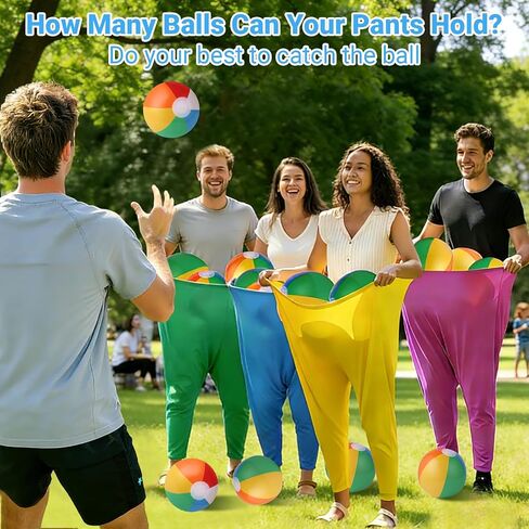 Granny Pants Yard Game Sets,4Pcs Granny Pants Equipped with 20 Bouncy Balls and 2 Pump,Outdoor Games for Adults and Family,Granny Pants Game for Garden Party and Field Day. in Saudi Arabia