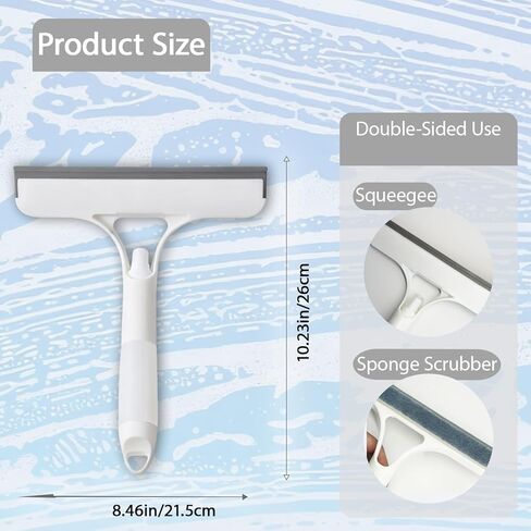 3 in 1 Window Cleaning Scraper,Multifunctional Spray Window Squeegee Cleaner Tool,Mirrors Scraper,Squeegee and Scrubber Spray Bottle Window Squeegee for Glass Doors,Glass Cleaner Tool in Saudi Arabia