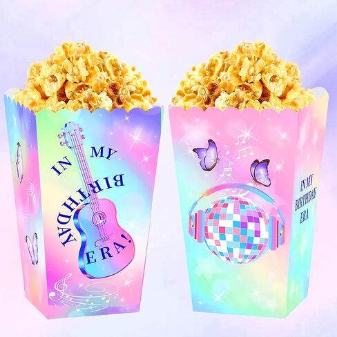12 PCS Singer Theme Popcorn Boxes Party Party Favor Bags Singer Theme Birthday Party Supplies Gift Bags Kids Candy Treat Bag for Birthday Wedding Bridal Shower in Saudi Arabia