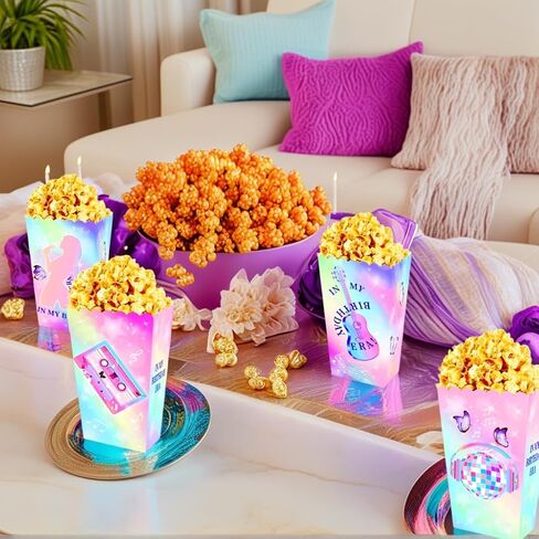 12 PCS Singer Theme Popcorn Boxes Party Party Favor Bags Singer Theme Birthday Party Supplies Gift Bags Kids Candy Treat Bag for Birthday Wedding Bridal Shower in Saudi Arabia
