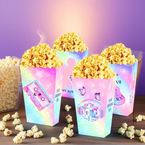 12 PCS Singer Theme Popcorn Boxes Party Party Favor Bags Singer Theme Birthday Party Supplies Gift Bags Kids Candy Treat Bag for Birthday Wedding Bridal Shower in Saudi Arabia