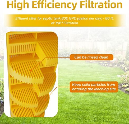 Septic Filter for 4 Inch Septic Tank Inlet, Upgrade Residential Sewer Effluent Filter Cartridge, Replacement Septic Field Pipe Septic Tank Filters Fittings (2 Pack) in Saudi Arabia