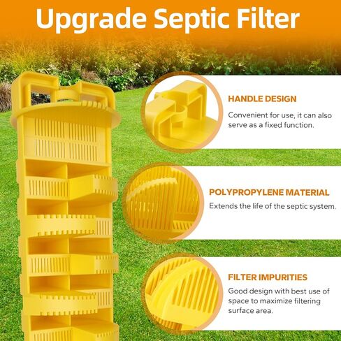 Septic Filter for 4 Inch Septic Tank Inlet, Upgrade Residential Sewer Effluent Filter Cartridge, Replacement Septic Field Pipe Septic Tank Filters Fittings (2 Pack) in Saudi Arabia
