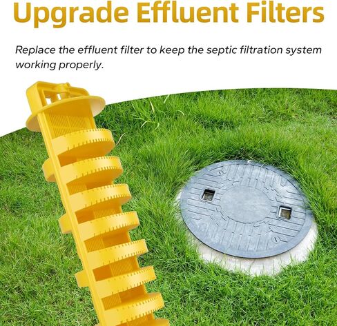 Septic Filter for 4 Inch Septic Tank Inlet, Upgrade Residential Sewer Effluent Filter Cartridge, Replacement Septic Field Pipe Septic Tank Filters Fittings (2 Pack) in Saudi Arabia