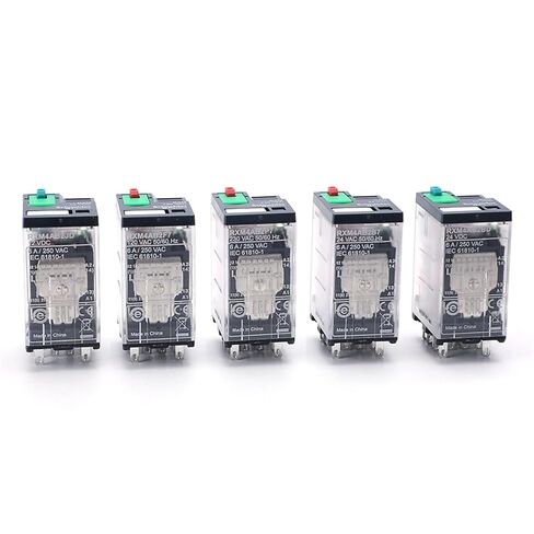 مرحل إضافي مصغر مع LED RXM4A 4CO 6A 12 VDC-110 VDC 24 VAC-230 VAC الكهرومغناطيسي (RXM4AB2BD 24DC) in Saudi Arabia