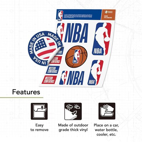 Desert Cactus NBA League Main Logo Sticker Officially Licensed Vinyl Decal Official Laptop Water Bottle Car Scrapbook Sheet (Type 2-1) in Saudi Arabia