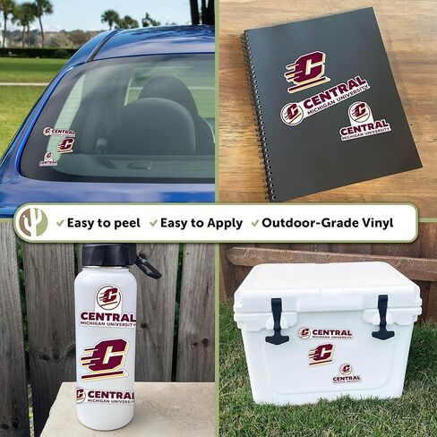 Desert Cactus Central Michigan University Sticker CMU Chippewas Vinyl Decals Laptop Water Bottle Car Scrapbook T5 (Type 5-1) in Saudi Arabia