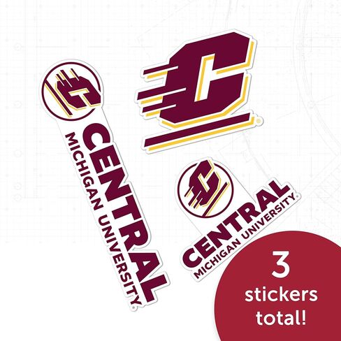 Desert Cactus Central Michigan University Sticker CMU Chippewas Vinyl Decals Laptop Water Bottle Car Scrapbook T5 (Type 5-1) in Saudi Arabia