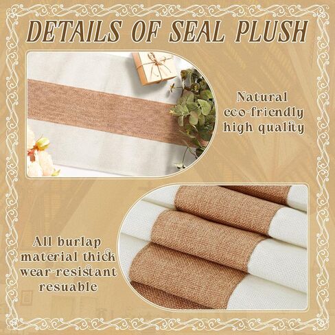 Boao 10 Pack Burlap Table Runners 12 x 108 Inch Wedding Rustic Farmhouse Jute Table Runner with White Edges, Long Burlap Runner for Wedding Reception Party Dining Kitchen Decor in Saudi Arabia