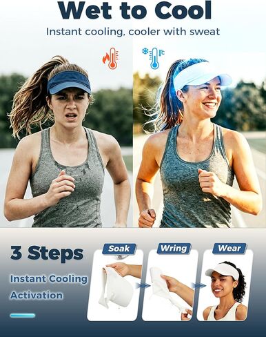 Cooling Visor Hats for Women Men, Elastic Headband UV Protection Sun Visor Golf Fishing Running, 1.2oz Packable Cap in Saudi Arabia