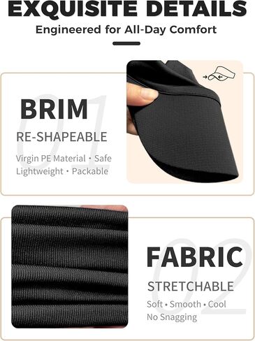 Cooling Visor Hats for Women Men, Elastic Headband UV Protection Sun Visor Golf Fishing Running, 1.2oz Packable Cap in Saudi Arabia