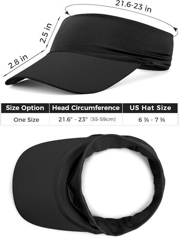 Cooling Visor Hats for Women Men, Elastic Headband UV Protection Sun Visor Golf Fishing Running, 1.2oz Packable Cap in Saudi Arabia
