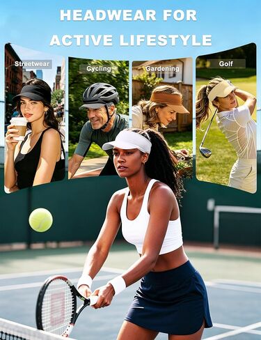 Cooling Visor Hats for Women Men, Elastic Headband UV Protection Sun Visor Golf Fishing Running, 1.2oz Packable Cap in Saudi Arabia