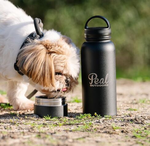 Generic Stainless Steel Water Bottle with Storage Compartment, 32oz, BPA Free for Hiking and Sports, Black in Saudi Arabia