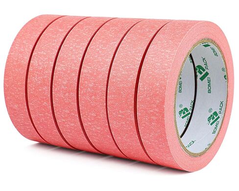 BOMEI PACK 6 Pack Orange Painters Tape, 0.94" x 30yds, Premium Painting Masking Tape, Clean Release Paper Tape for Home and Office in Saudi Arabia