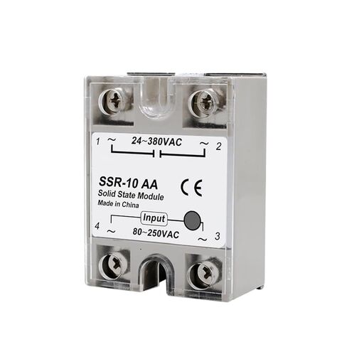 10 قطعة تتابع الحالة الصلبة 10A 25A 40A 50A 60A 80A 100A DC إلى التيار المتناوب إلى وحدة مرحلة واحدة 24-380VAC (10 قطعة SSR-50A) in Saudi Arabia