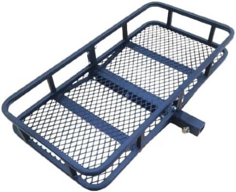 Universal Rear Cargo Carrier – Heavy-Duty Golf Cart Hitch Mount Rack, 2" Receiver – Black Steel Utility Basket by Dr. Gooliu in Saudi Arabia