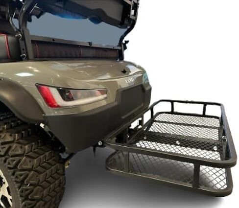 Universal Rear Cargo Carrier – Heavy-Duty Golf Cart Hitch Mount Rack, 2" Receiver – Black Steel Utility Basket by Dr. Gooliu in Saudi Arabia